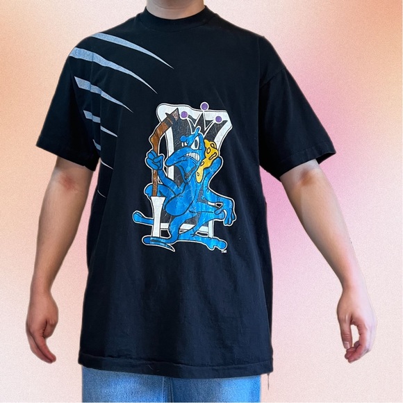 Fruit of the Loom Other - Vintage Single Stitch 90s ECHL Columbus Chill Lizard King Graphic T-Shirt XXL